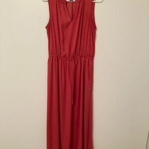 Cynthia Rowley Sleeveless Coral Maxi Dress